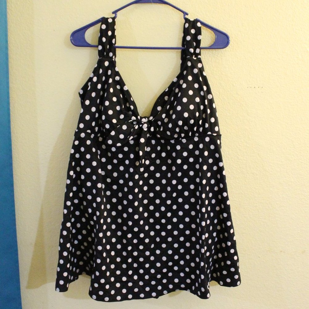 Croft & Barrow One Piece Polka Dot Swimsuit 22W
